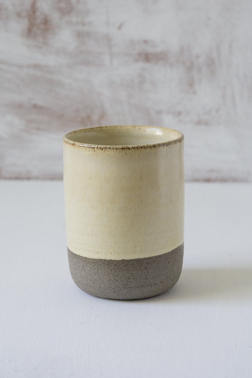 Big Ceramic Tumblers, 10 / 13.5 / 17 fl. oz - RAMIREZ ZANOTTY- yellow hay