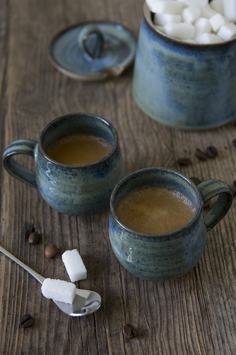 Blue Ceramic Espresso Cups - RAMIREZ ZANOTTY - cup