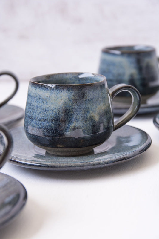 Blue Ceramic Espresso Cups - RAMIREZ ZANOTTY- cup