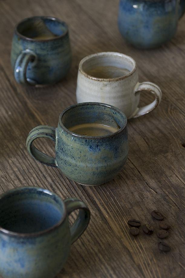 Blue Ceramic Espresso Cups - RAMIREZ ZANOTTY - cup