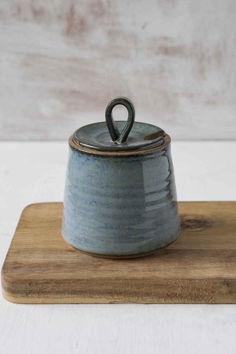 Blue Ceramic Honey Dish for Rosh Hashanah - RAMIREZ ZANOTTY - Honey dish