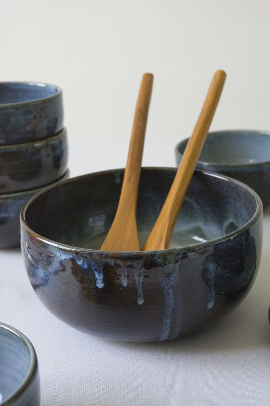 Blue Ceramic Salad Bowl - RAMIREZ ZANOTTY - Bowl