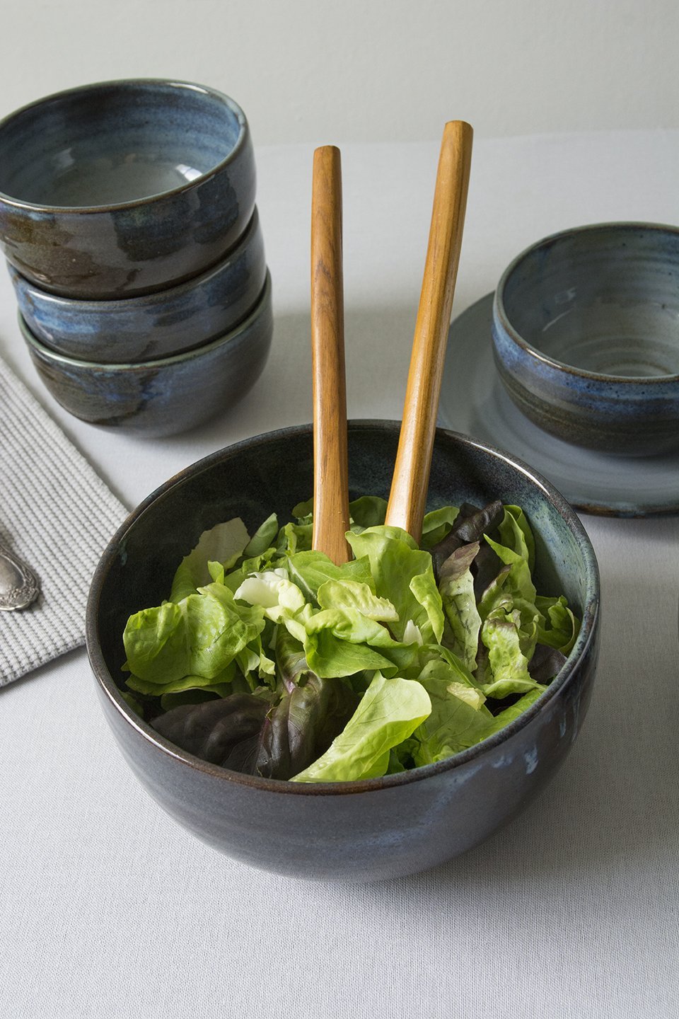 Blue Ceramic Salad Bowl - RAMIREZ ZANOTTY - Bowl