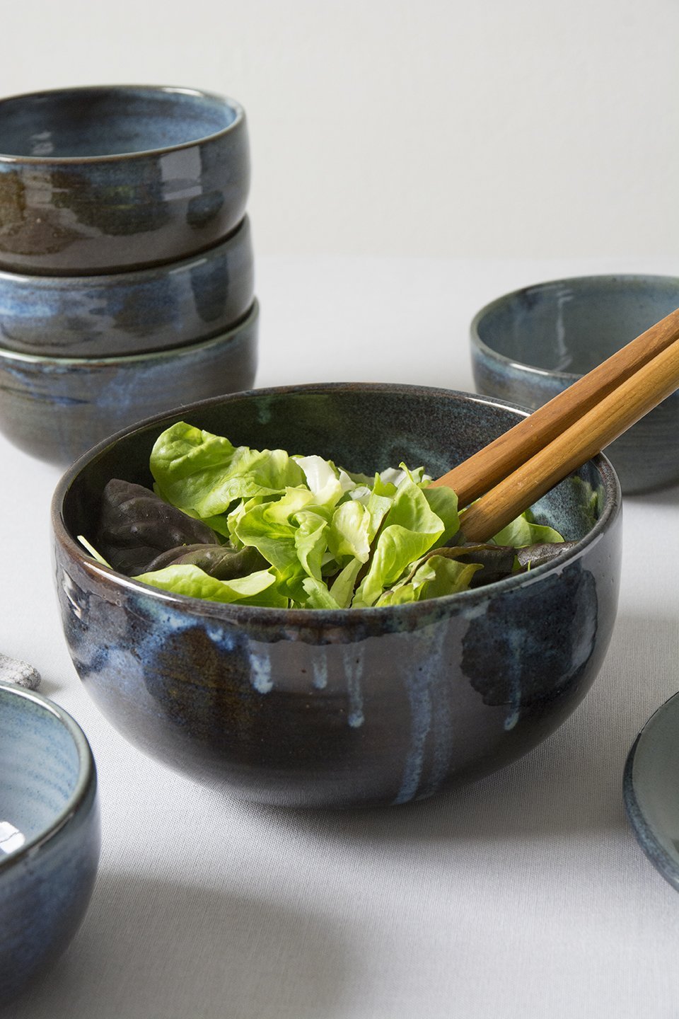Blue Ceramic Salad Bowl - RAMIREZ ZANOTTY - Bowl