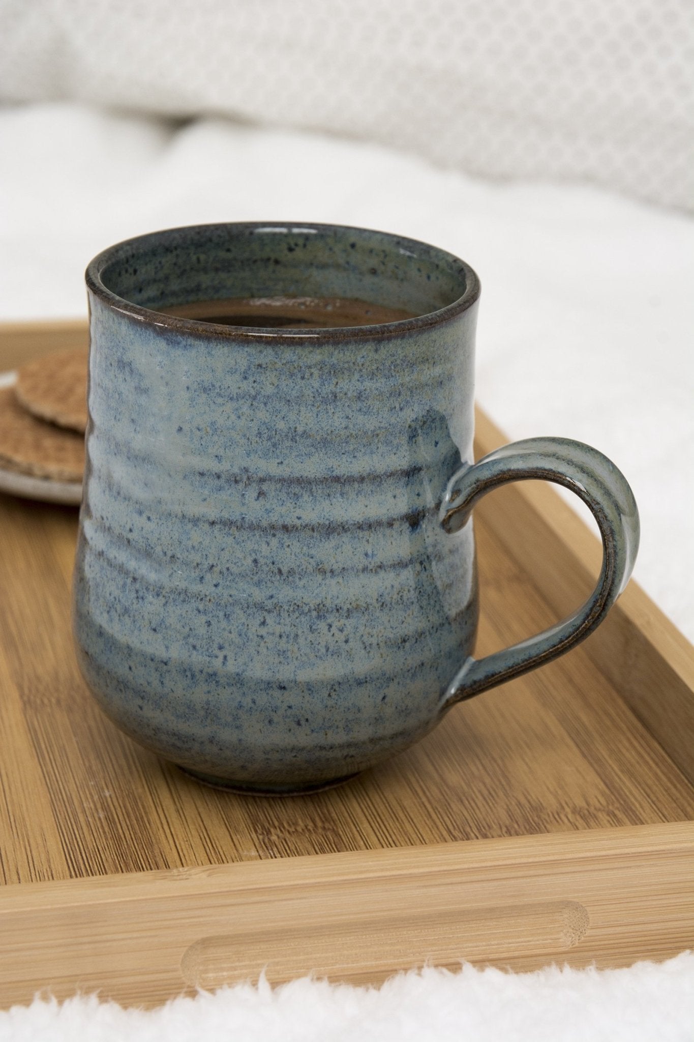 Blue Pottery Mug, 10 fl oz - RAMIREZ ZANOTTY - Mugs and Cups