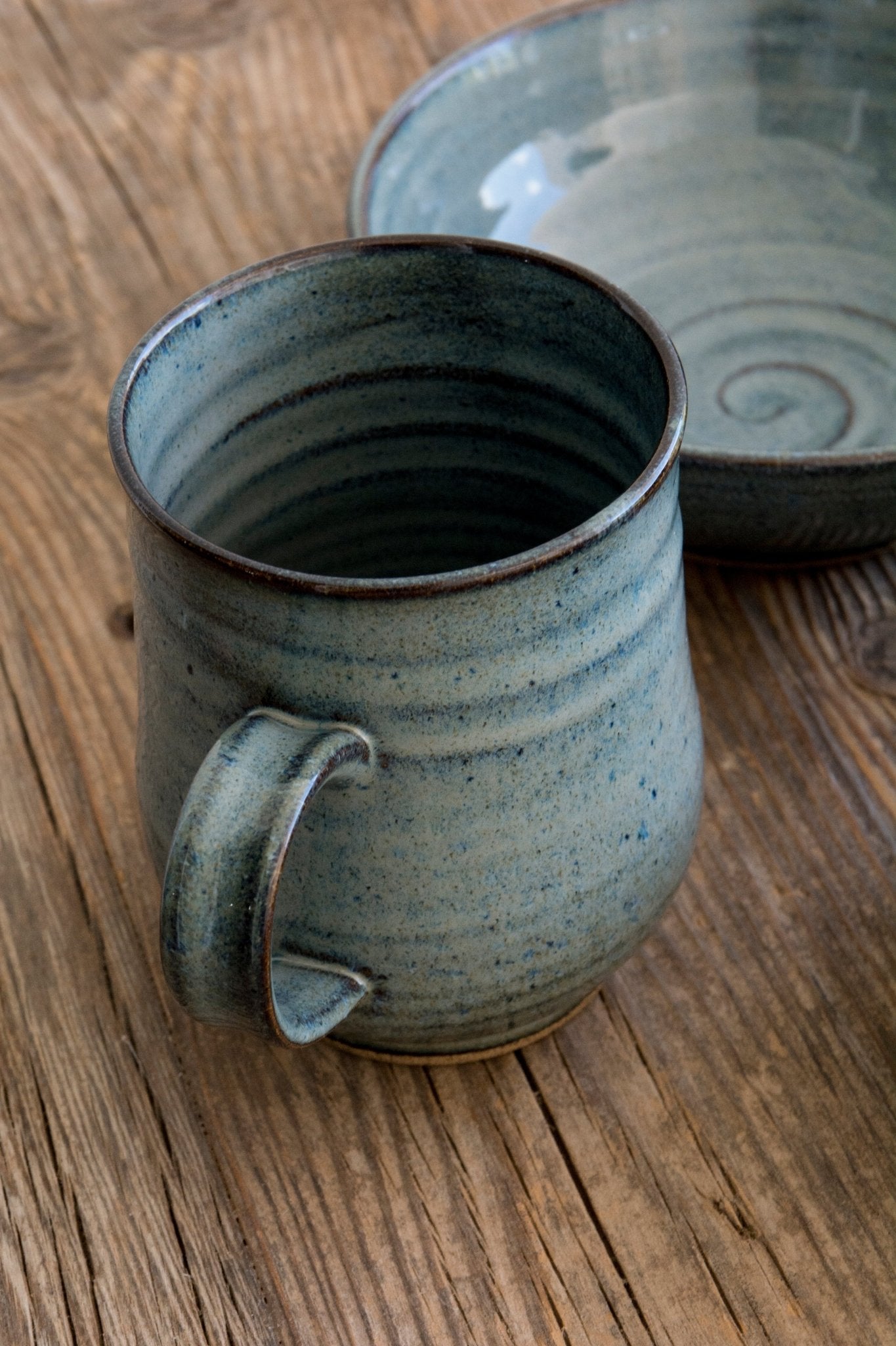 Blue Pottery Mug, 10 fl oz - RAMIREZ ZANOTTY - Mugs and Cups
