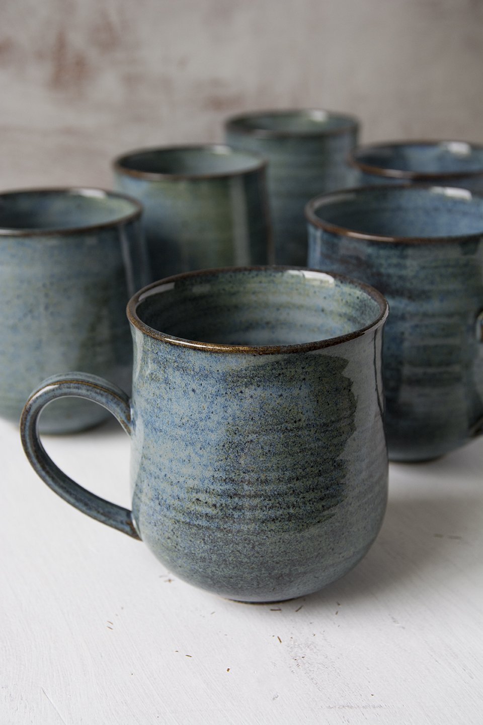 Blue Pottery Mug, 10 fl oz - RAMIREZ ZANOTTY - Mugs and Cups