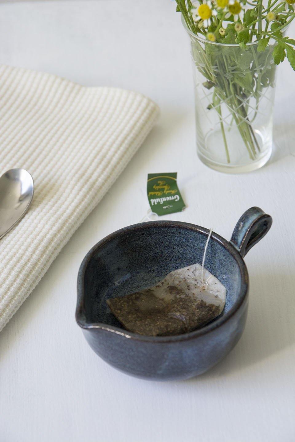 Blue Pottery Tea Bag Dish - RAMIREZ ZANOTTY - Bowl