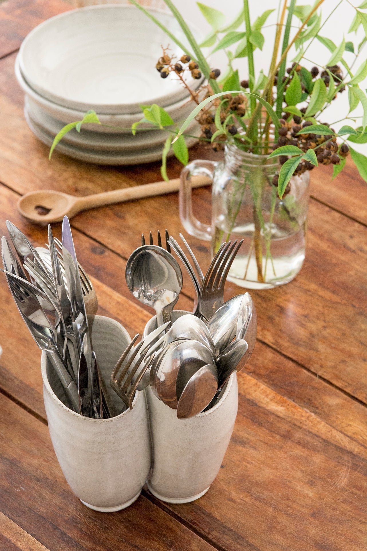 Ceramic Utensil Crock - RAMIREZ ZANOTTY- Utensil Holder