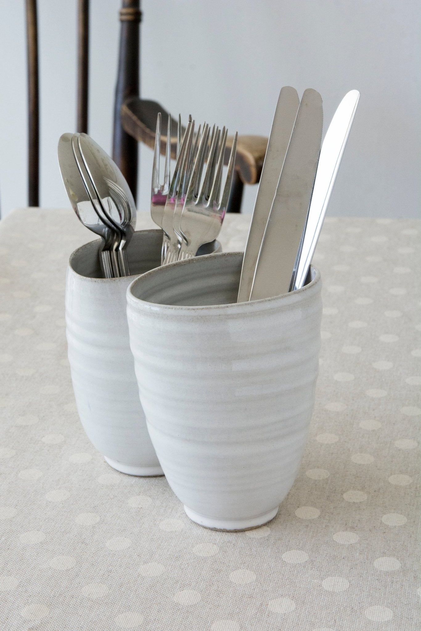 Ceramic Utensil Crock - RAMIREZ ZANOTTY- Utensil Holder