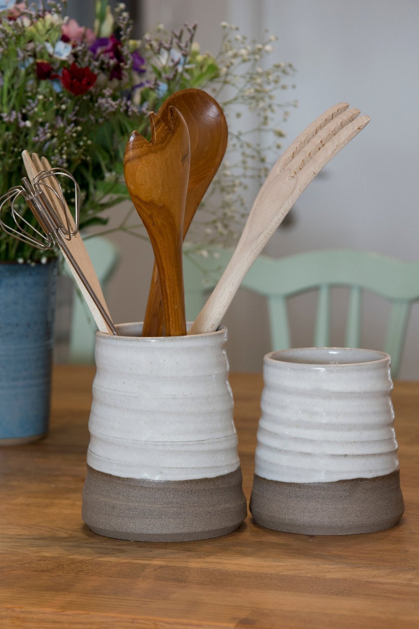 Ceramic Utensil Crock, French Country - RAMIREZ ZANOTTY - Utensil Holder