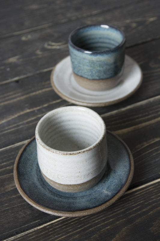 Colorful Ceramic Espresso Cups and Saucers - RAMIREZ ZANOTTY- Mugs and Cups