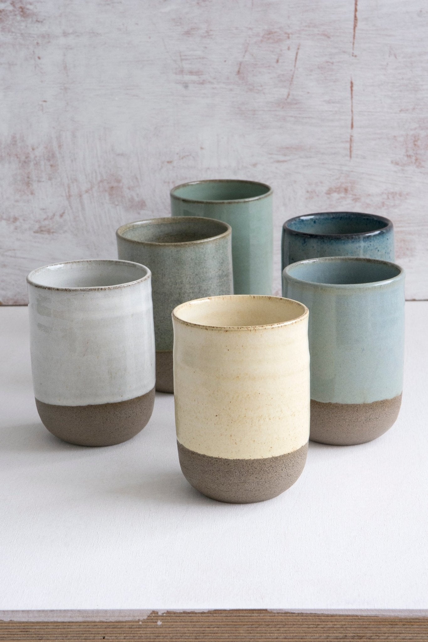 Colorful Stoneware Ceramic Tumblers, 10 fl. oz - RAMIREZ ZANOTTY- Mugs and Cups