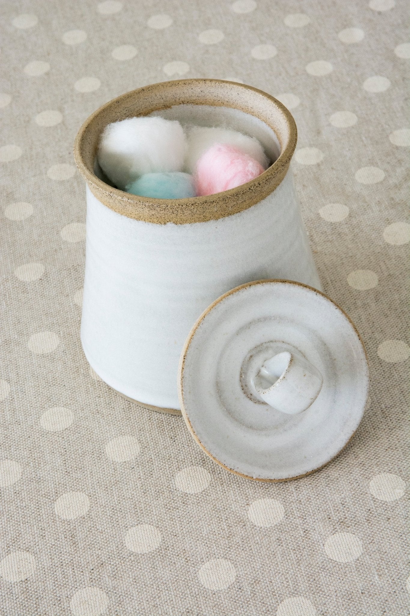 Cotton Swab Storage Jar or Container - RAMIREZ ZANOTTY - canister