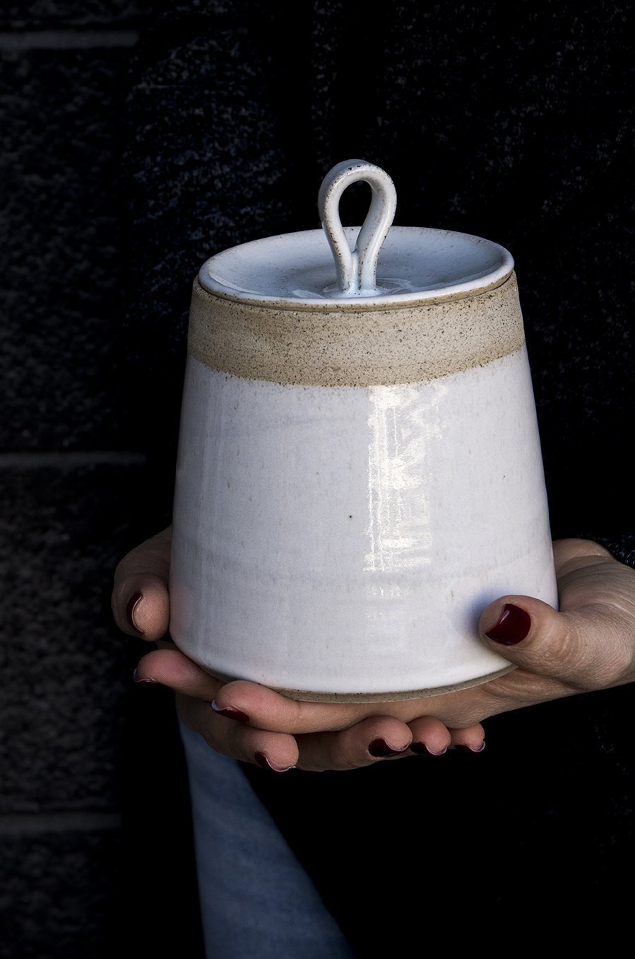 Cotton Swab Storage Jar or Container - RAMIREZ ZANOTTY- canister