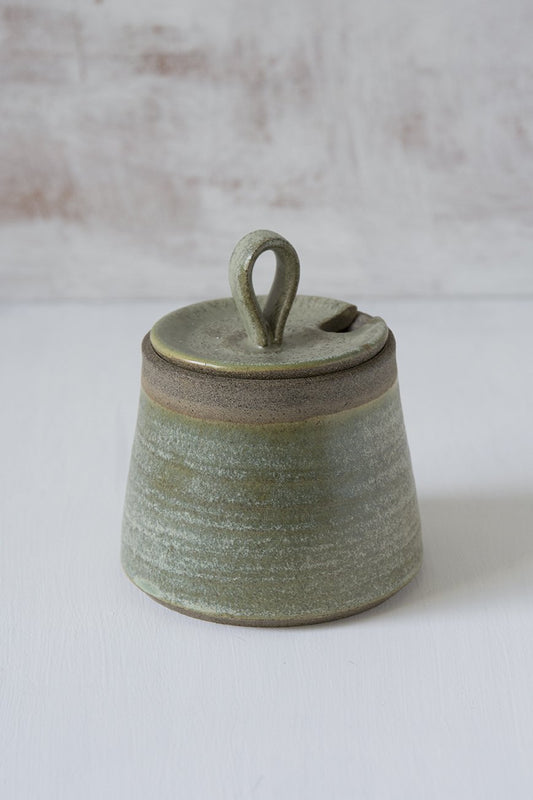 Green Pottery Sugar Bowl - RAMIREZ ZANOTTY - Sugar Bowl