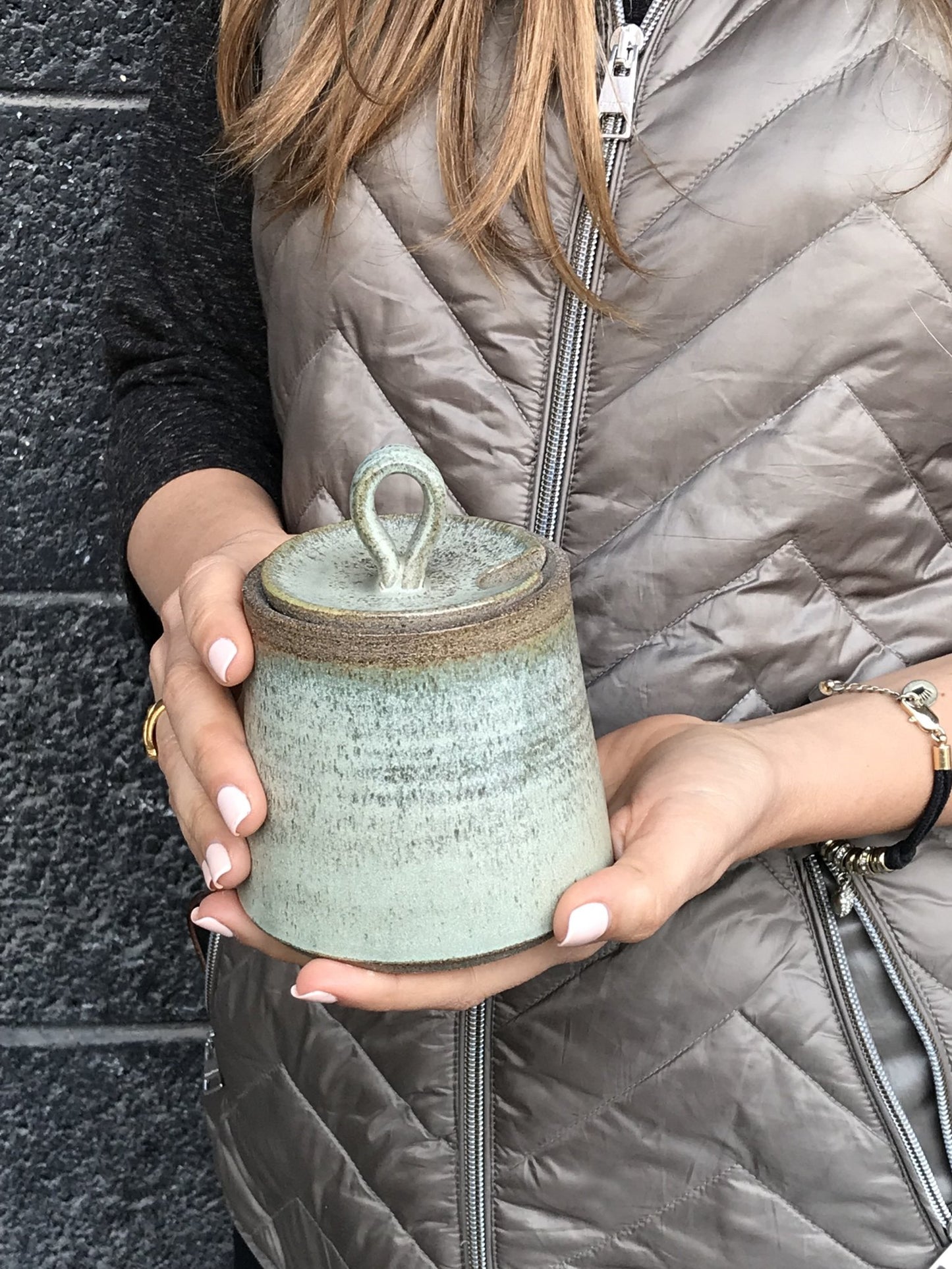 Green Pottery Sugar Bowl - RAMIREZ ZANOTTY - Sugar Bowl