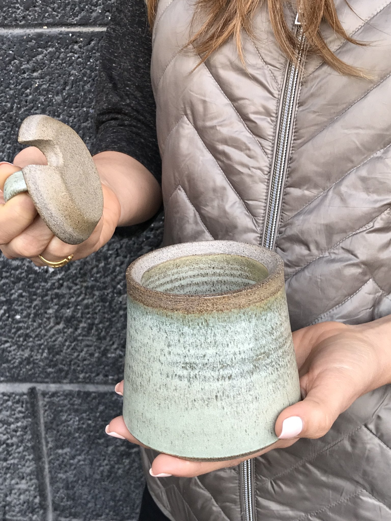 Green Pottery Sugar Bowl - RAMIREZ ZANOTTY - Sugar Bowl