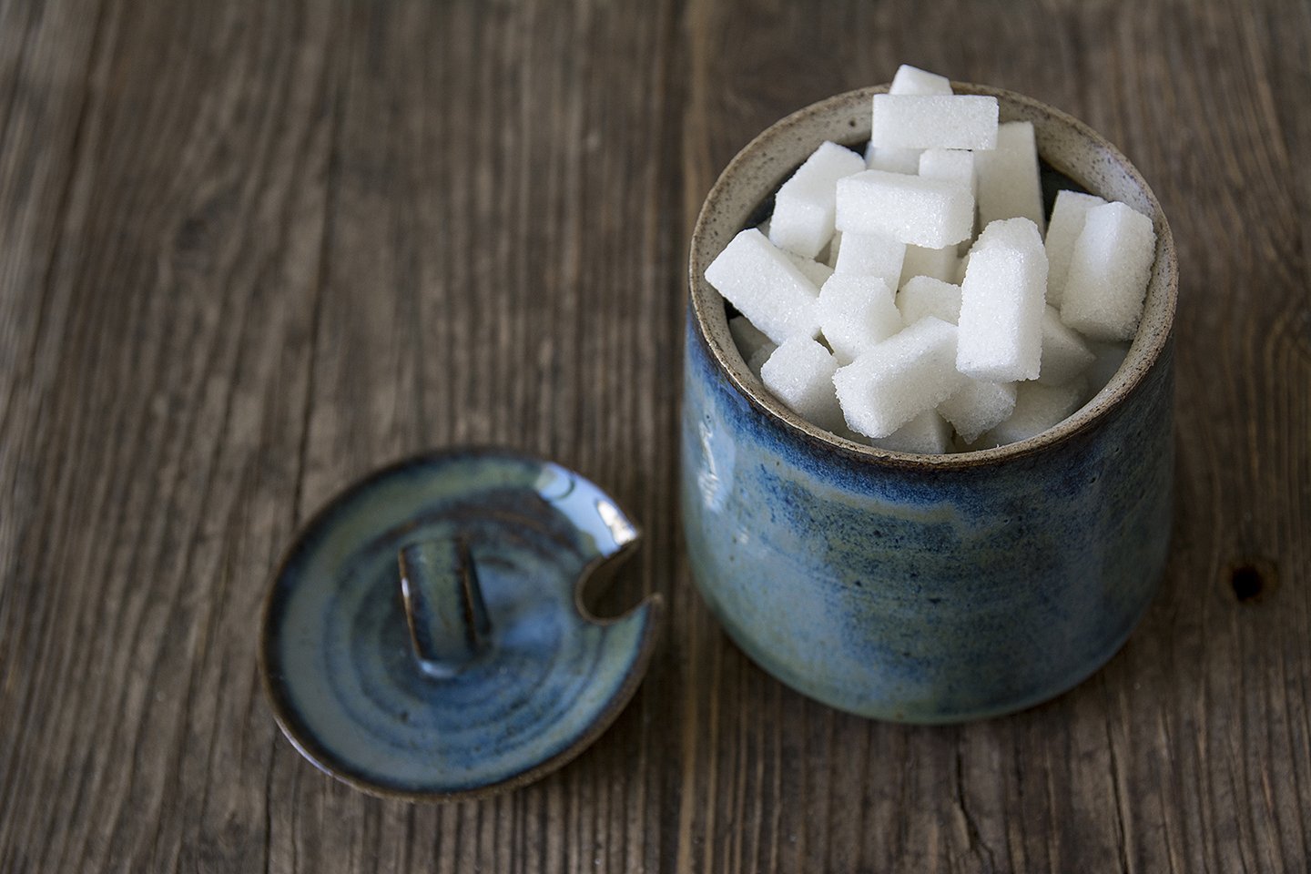 Handmade Blue Ceramic Sugar Bowl - RAMIREZ ZANOTTY - Sugar Bowl