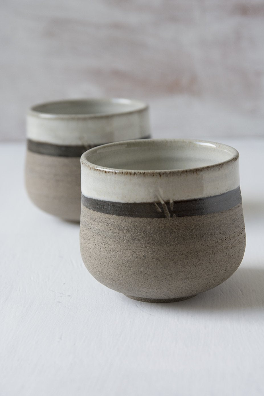Handmade Rustic Pottery Wine Tumblers - RAMIREZ ZANOTTY- Mugs and Cups