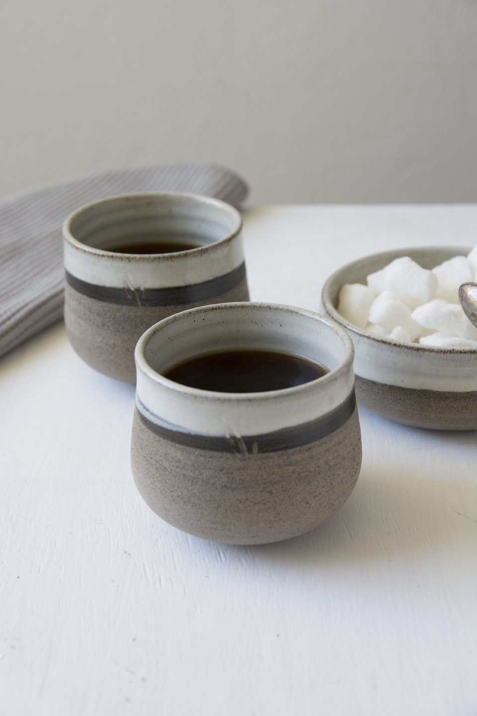 Handmade Rustic Pottery Wine Tumblers - RAMIREZ ZANOTTY- Mugs and Cups