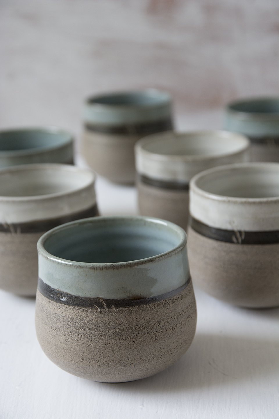 Handmade Rustic Pottery Wine Tumblers - RAMIREZ ZANOTTY- Mugs and Cups