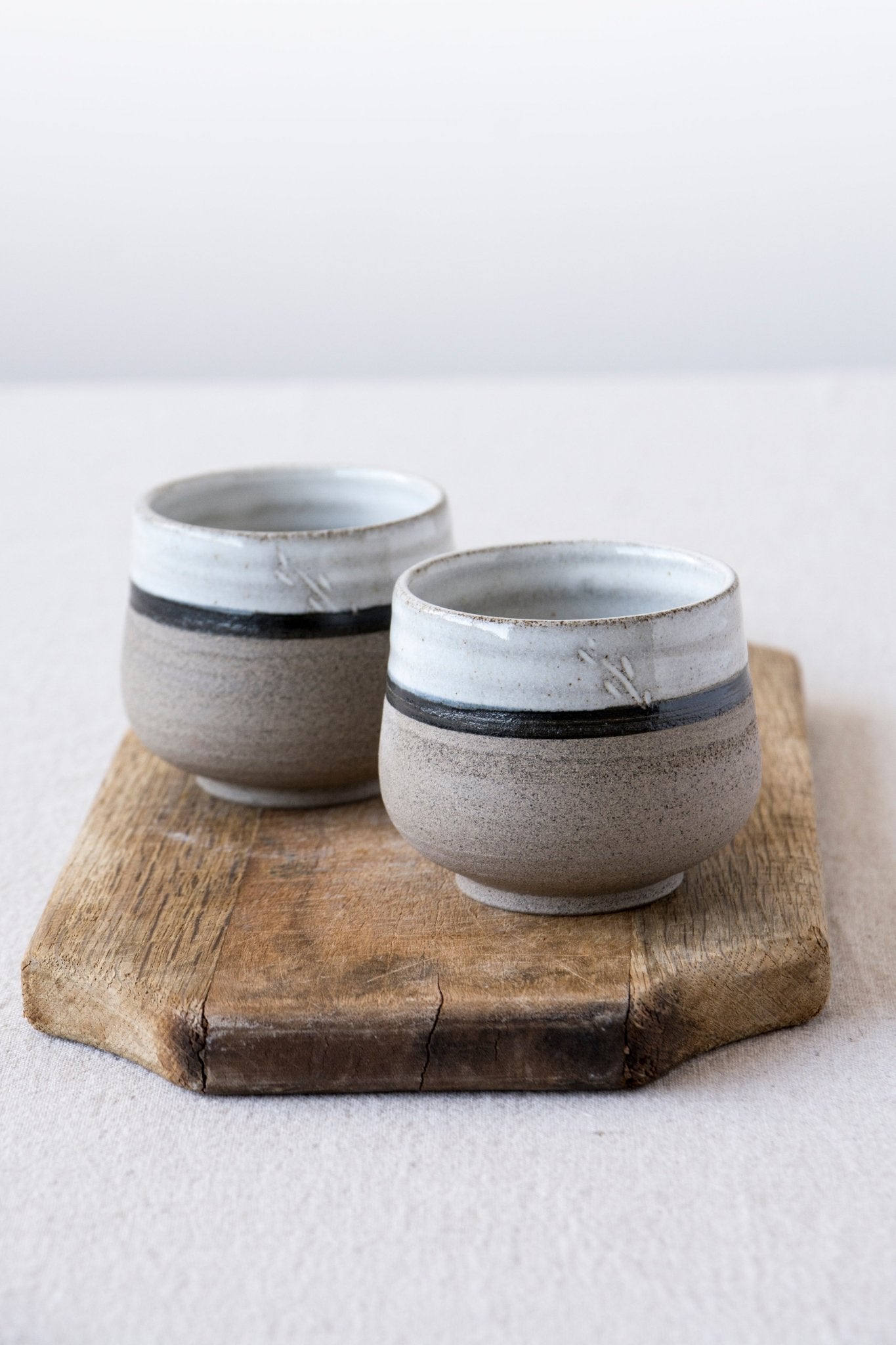 Handmade Rustic Pottery Wine Tumblers - RAMIREZ ZANOTTY- Mugs and Cups