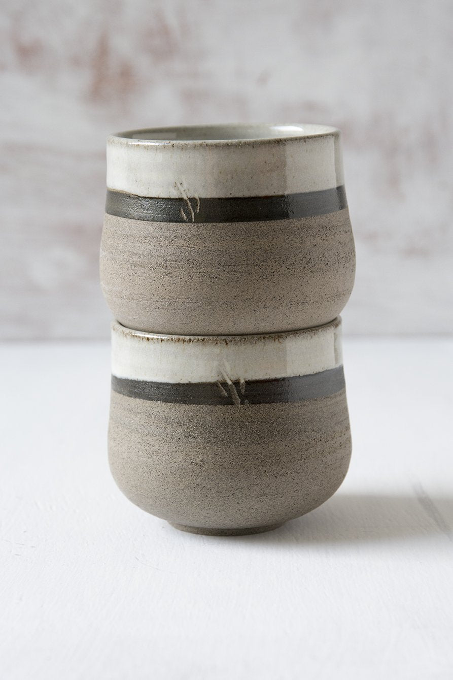 Handmade Rustic Pottery Wine Tumblers - RAMIREZ ZANOTTY- Mugs and Cups
