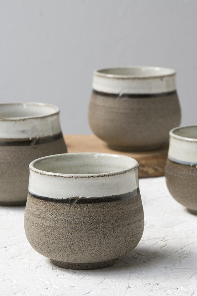 Handmade Rustic Pottery Wine Tumblers - RAMIREZ ZANOTTY- Mugs and Cups