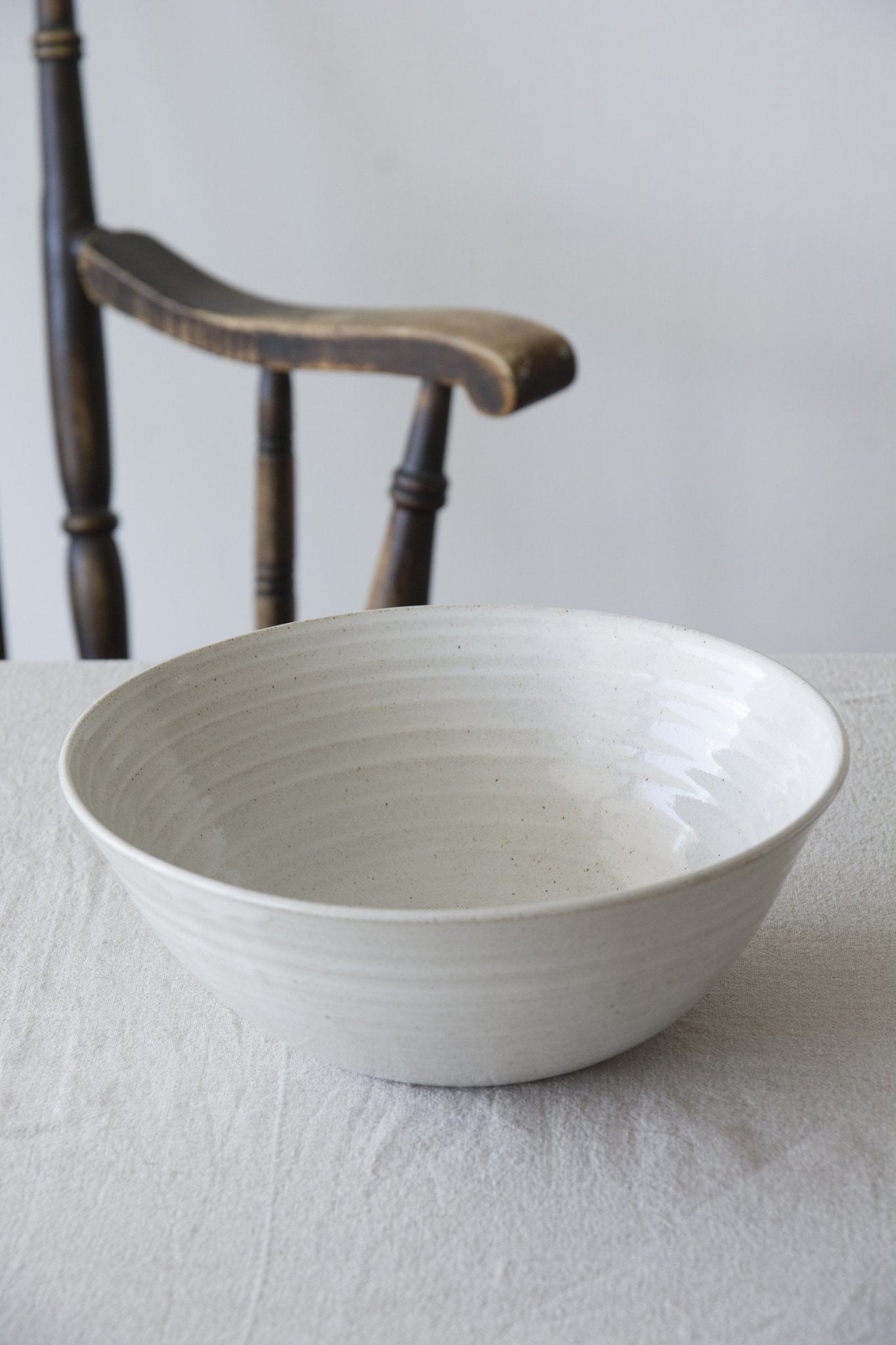 Large White Bowl - RAMIREZ ZANOTTY- Bowl