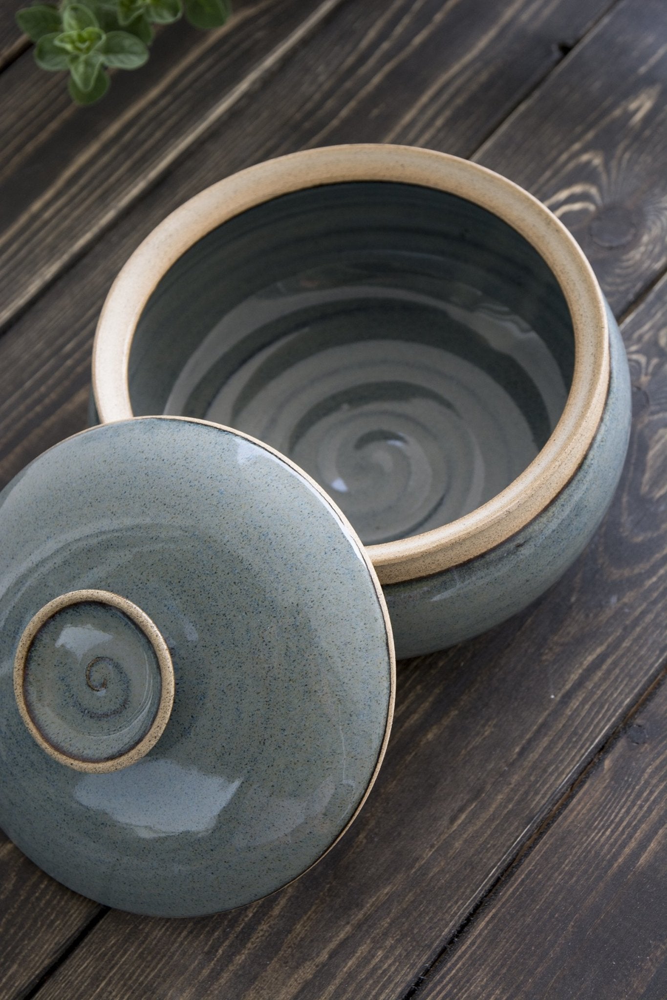 Lidded Blue Ceramic Casserole Dish - RAMIREZ ZANOTTY- Casserole Dish