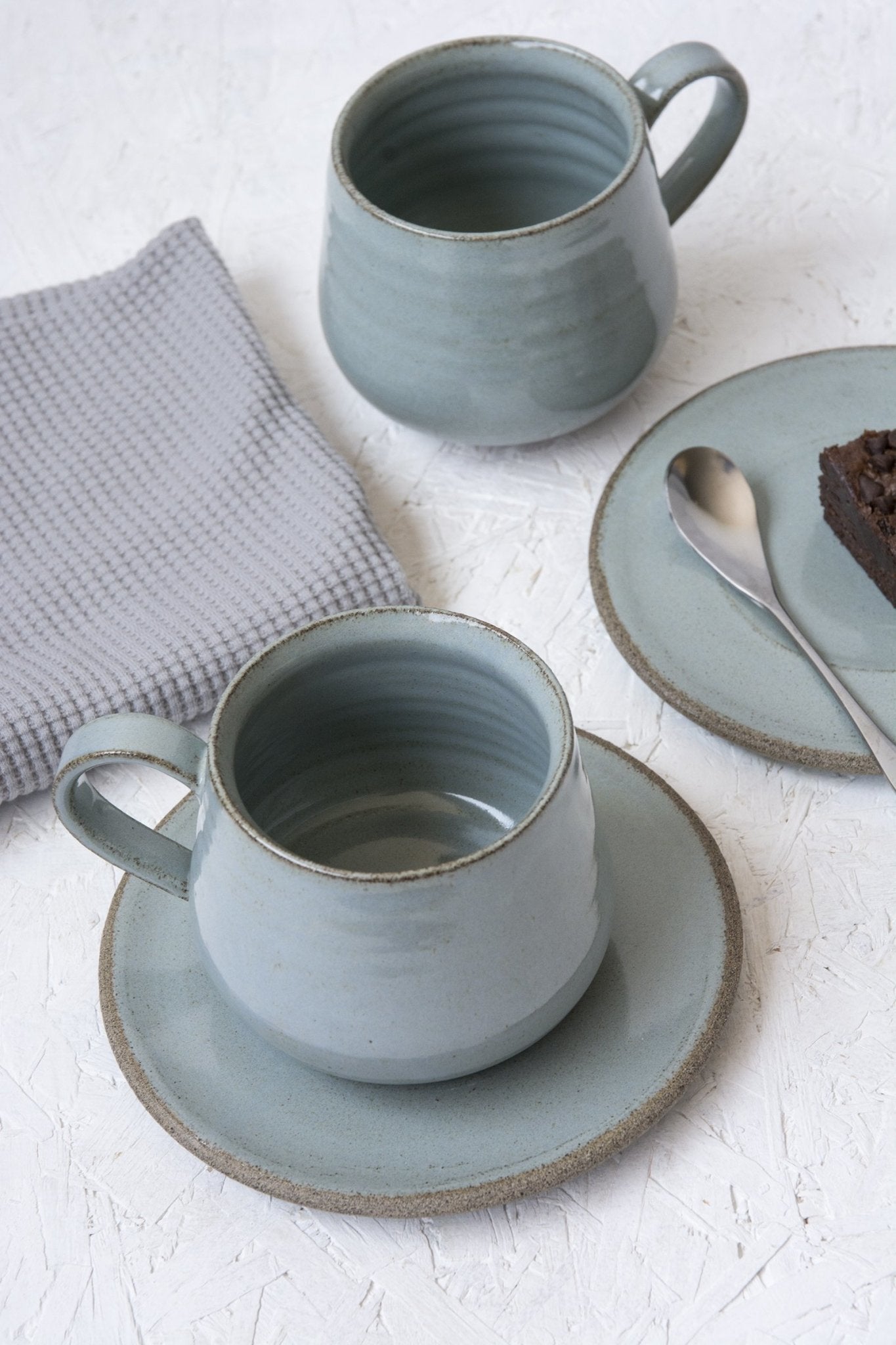 Light Blue Cappuccino Cup and Saucer, 11 fl. oz - RAMIREZ ZANOTTY - cup