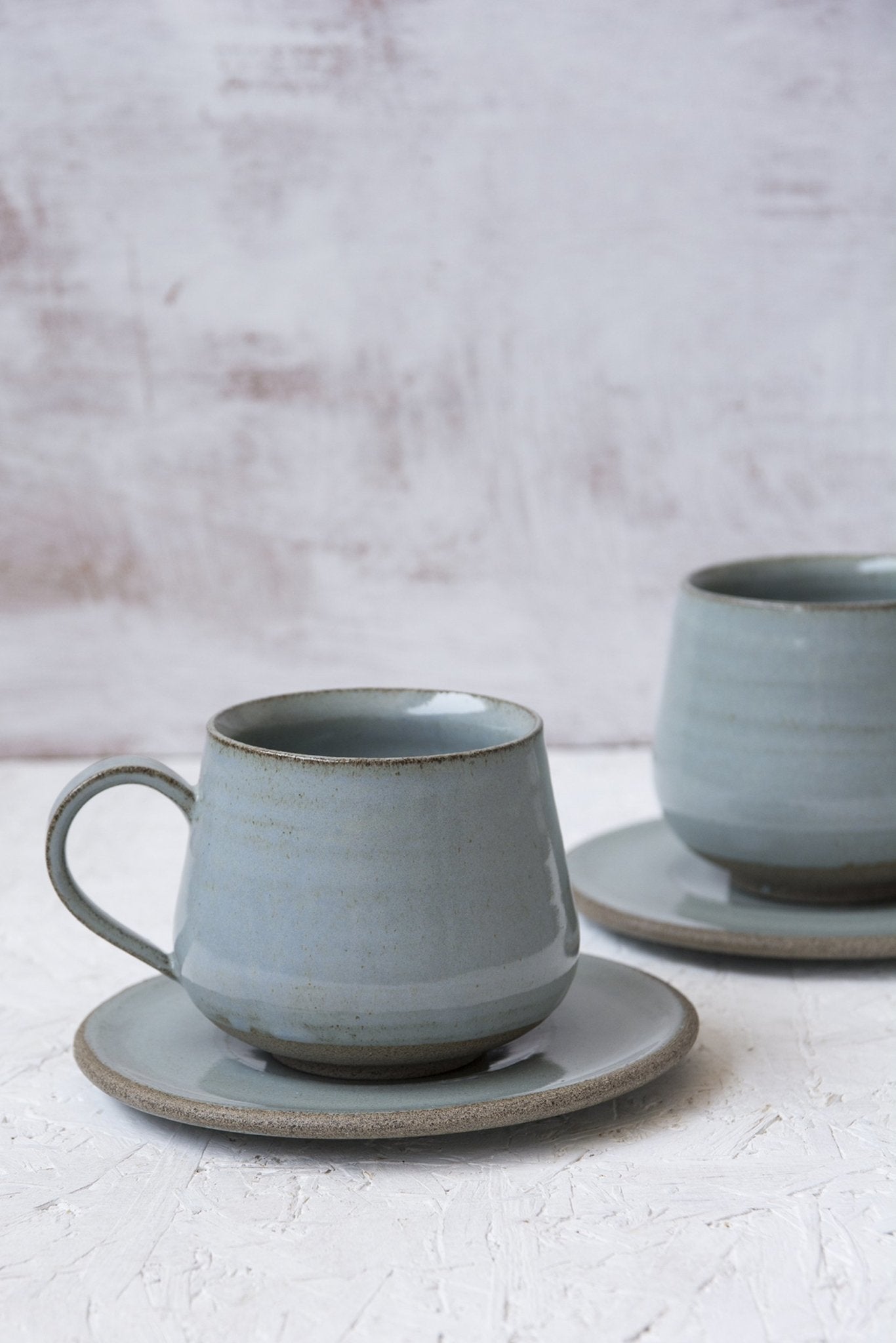 Light Blue latte Cup and Saucer, 11 fl. oz - RAMIREZ ZANOTTY - cup
