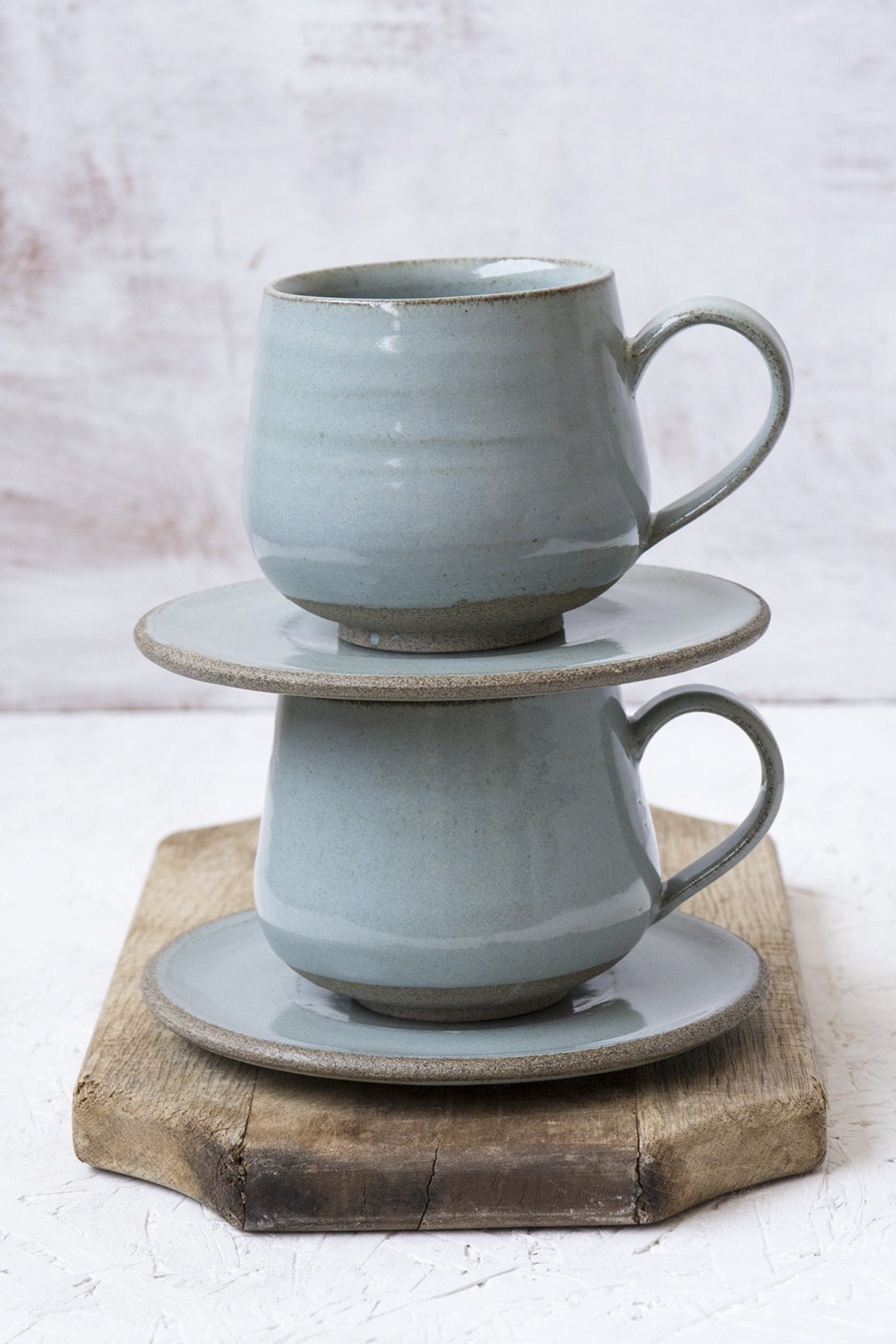 Light Blue Cappuccino Cup and Saucer, 11 fl. oz - RAMIREZ ZANOTTY - cup