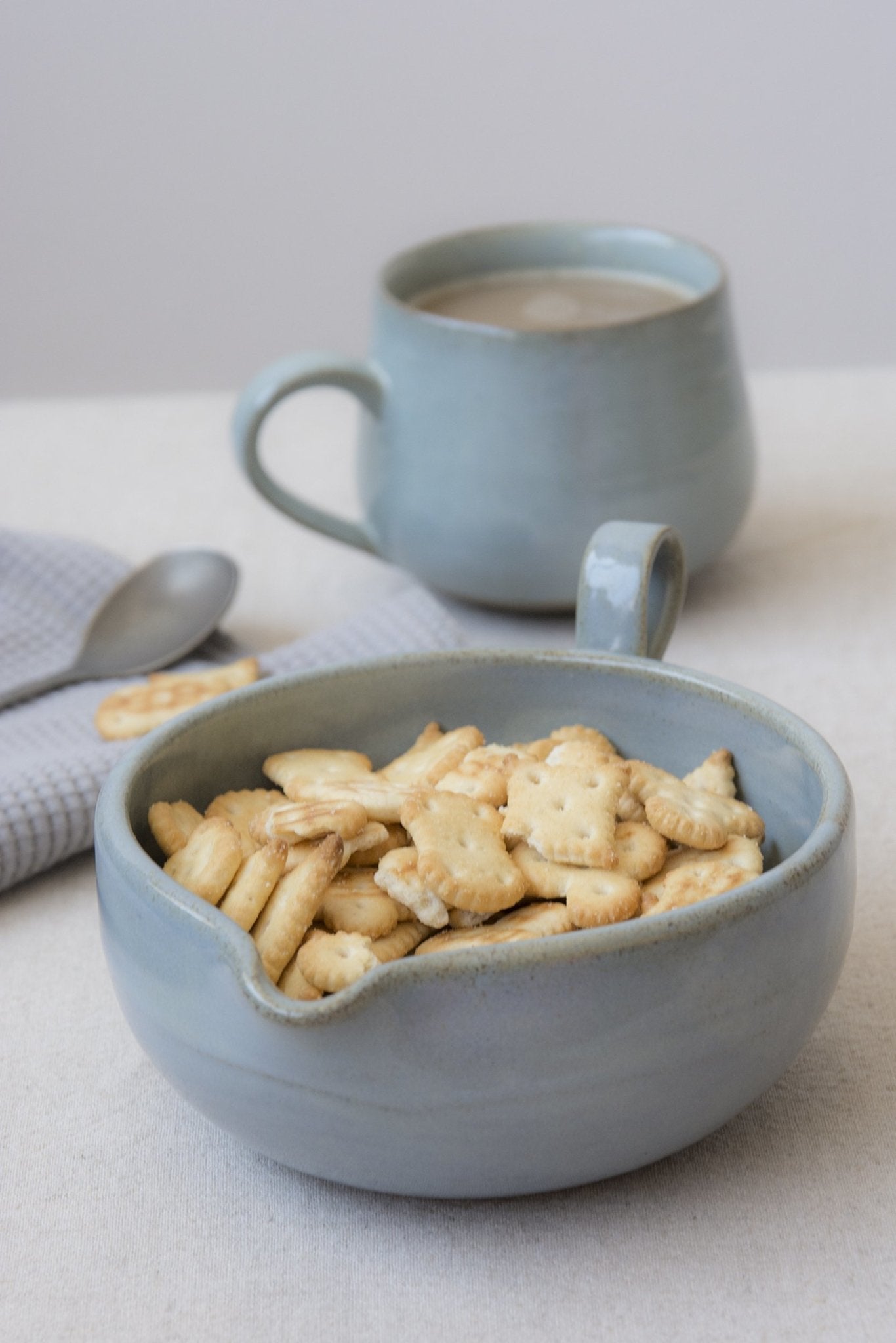 Light Blue Ceramic Batter Bowl - RAMIREZ ZANOTTY - Bowl