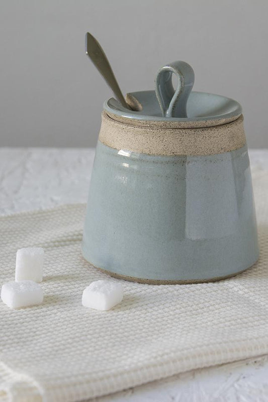 Light Blue Pottery Honeypot - RAMIREZ ZANOTTY - Honey dish