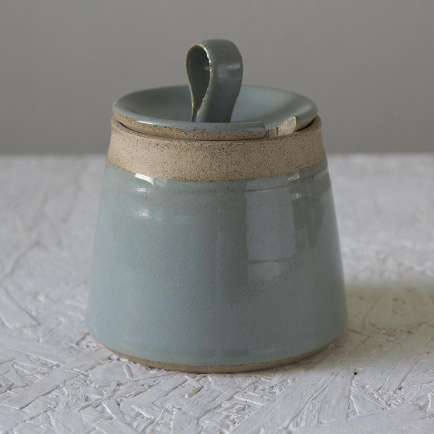 Light Blue Pottery Honeypot - RAMIREZ ZANOTTY - Honey dish
