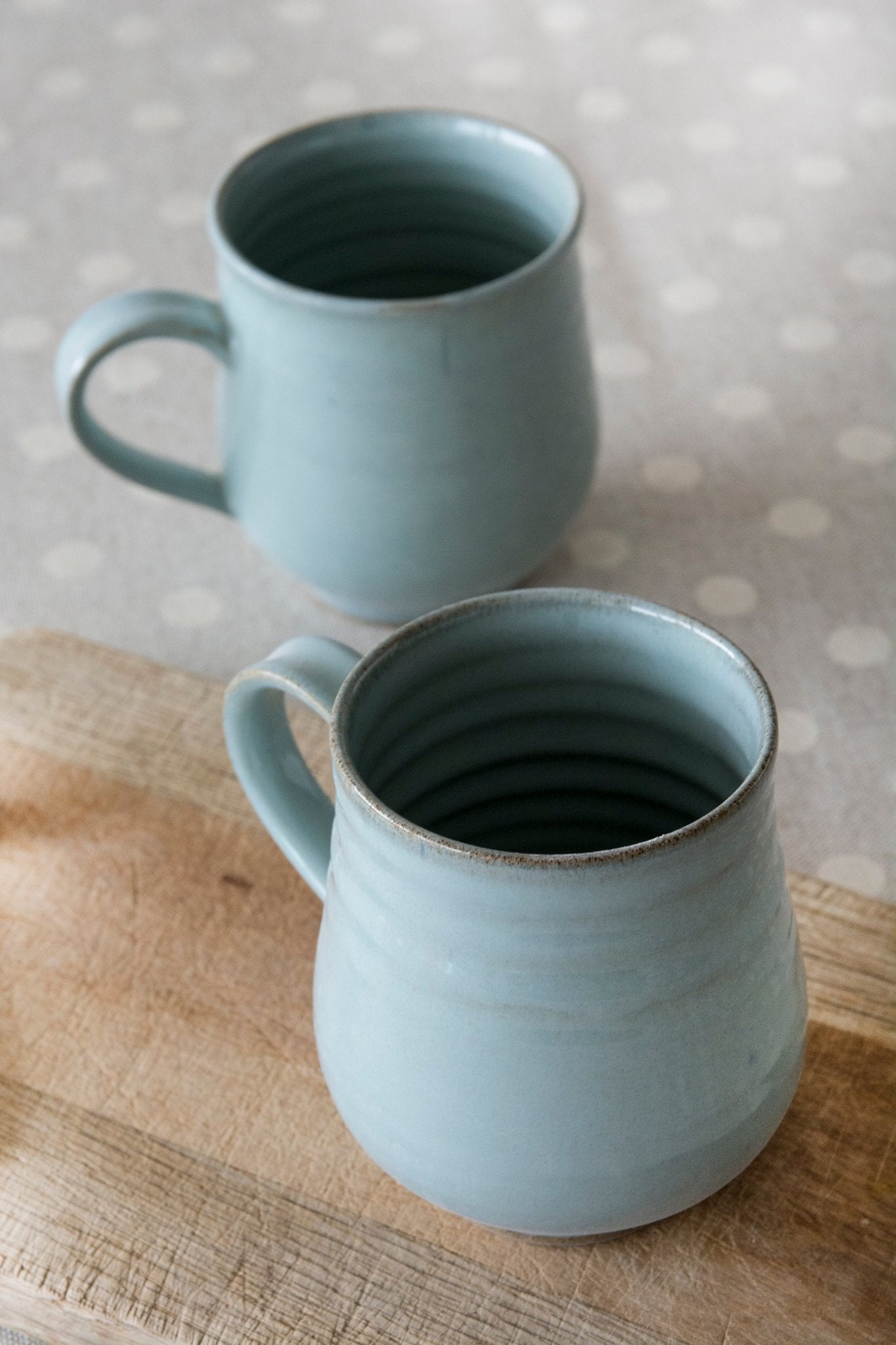 Light Blue Pottery Mug, 10 fl oz - RAMIREZ ZANOTTY - Mugs and Cups