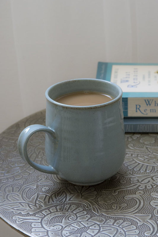 Light Blue Pottery Mug, 10 fl oz - RAMIREZ ZANOTTY - Mugs and Cups