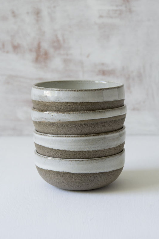 Mini White Farmhouse Pottery Serving Bowls - RAMIREZ ZANOTTY - Bowl