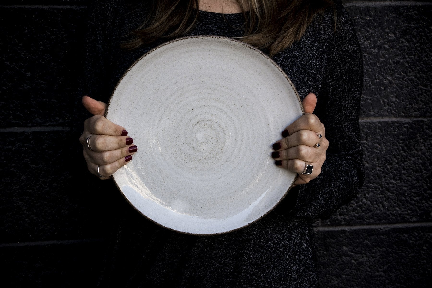 Pottery Dinnerware, 1 Place Setting, Main Course Plate and a Pasta Bowl - RAMIREZ ZANOTTY- plates