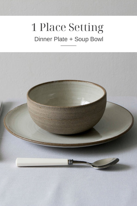 Pottery Dinnerware, Dinner Plate and Soup Bowl - RAMIREZ ZANOTTY - plates