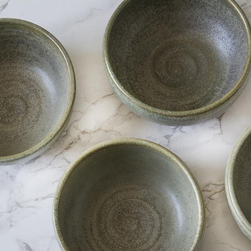 Pottery Dipping Bowls, Sage Green Glaze - RAMIREZ ZANOTTY - Bowl