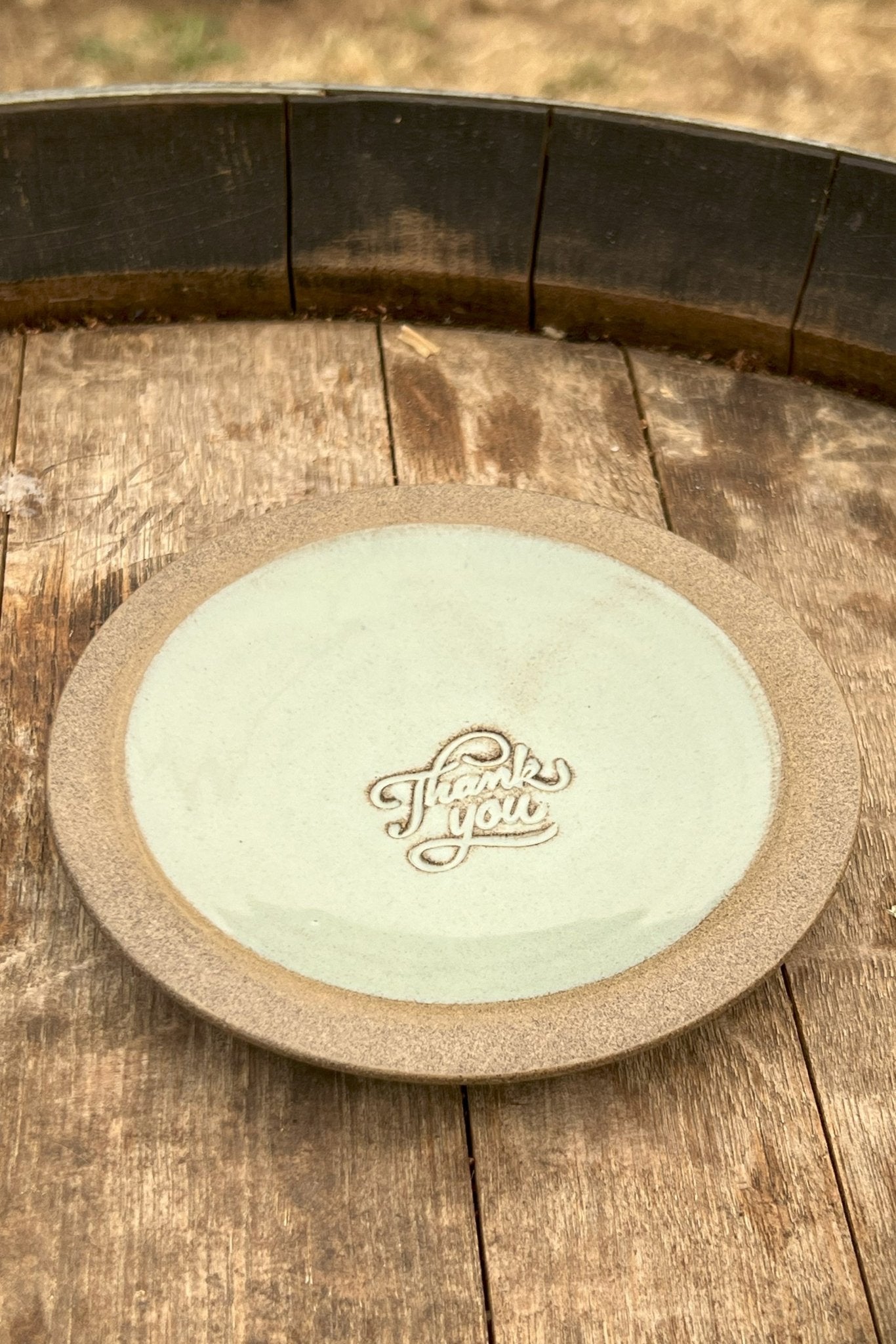 Pottery Trinket Dish - "Thank You" Engraved - RAMIREZ ZANOTTY- plates