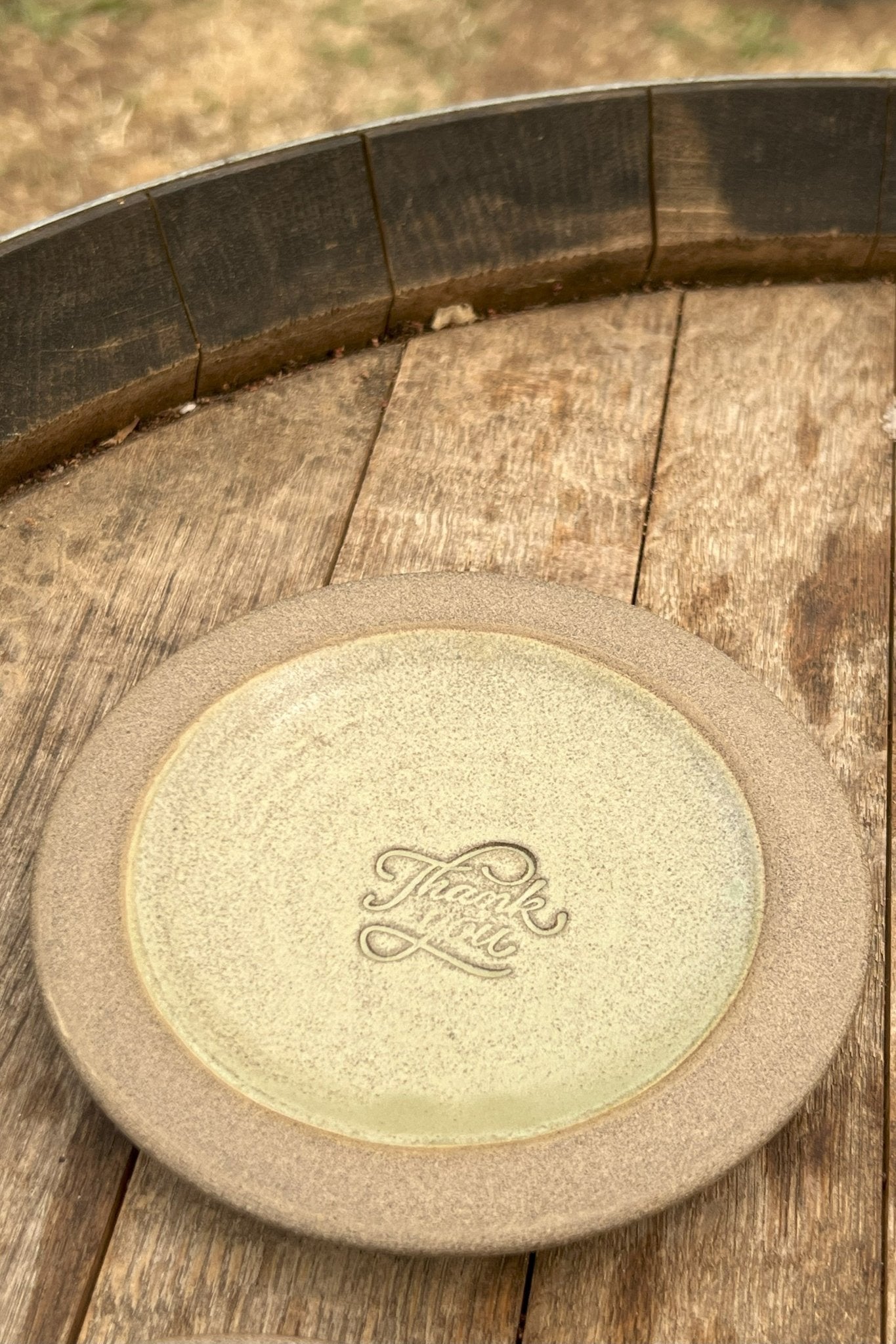 Pottery Trinket Dish - "Thank You" Engraved - RAMIREZ ZANOTTY- plates