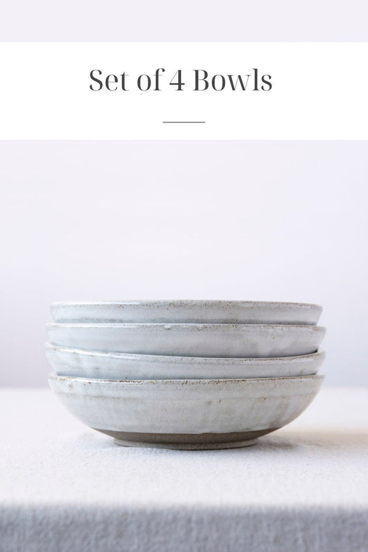 Set of 4 White Pasta Bowls - RAMIREZ ZANOTTY - Bowls