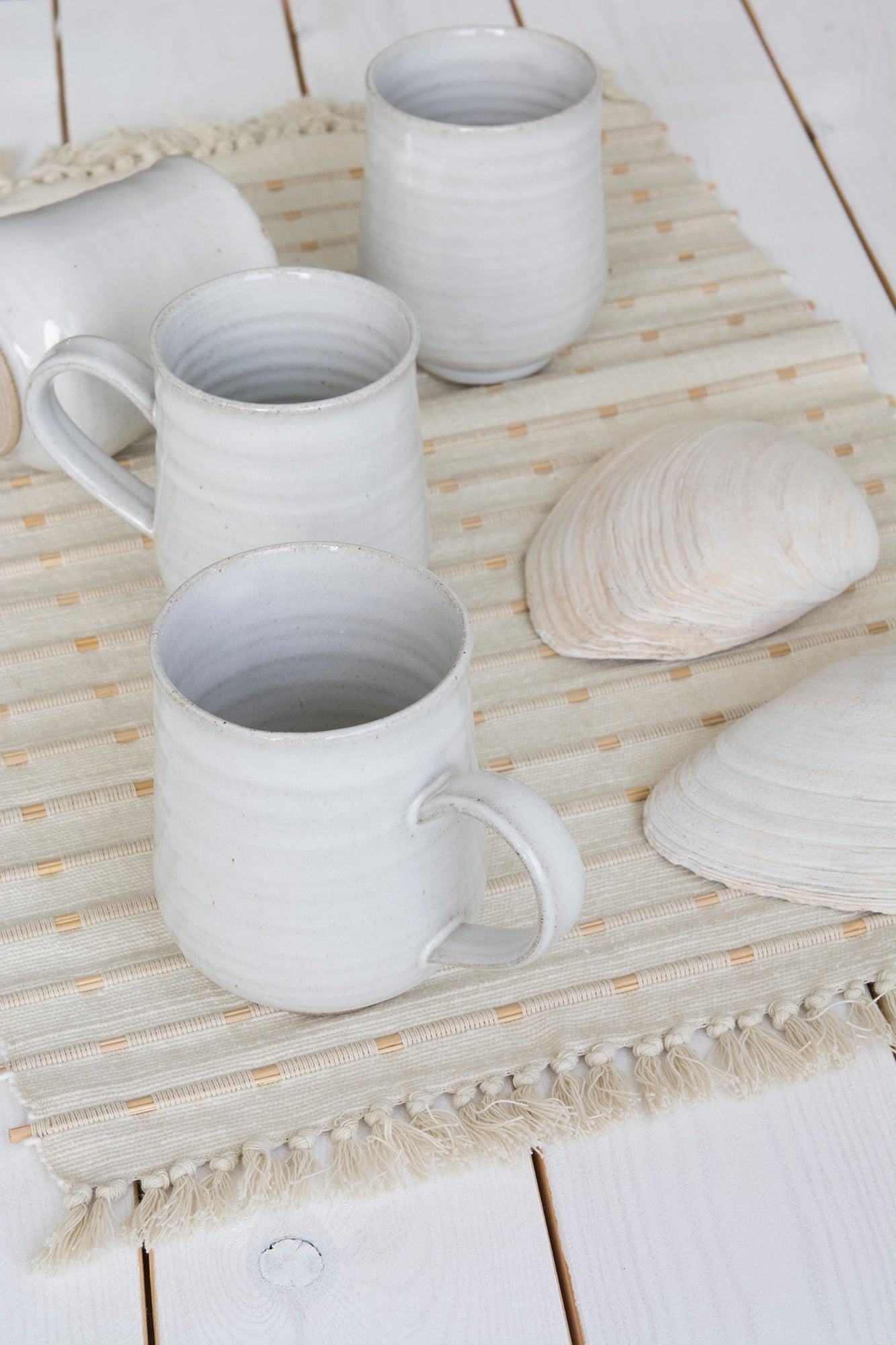 Light Blue Pottery Mug, 10 fl oz - RAMIREZ ZANOTTY- Mugs and Cups
