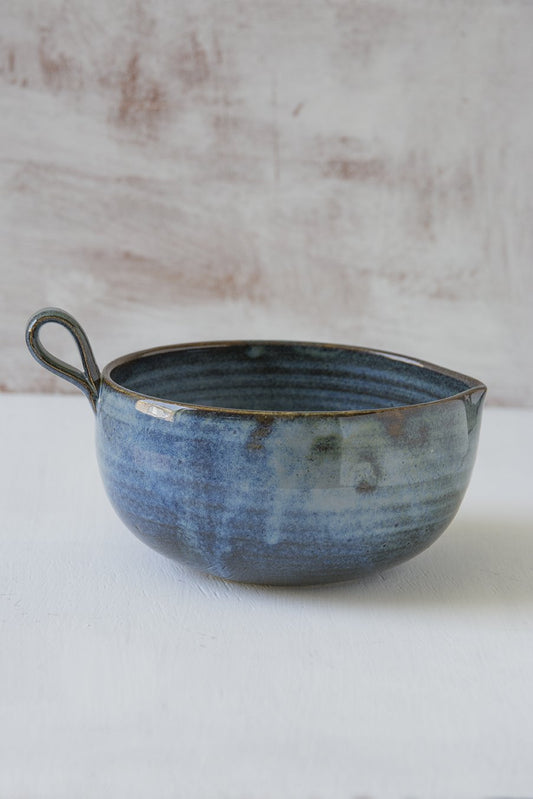 Small Blue Pottery Mixing Bowl - RAMIREZ ZANOTTY - Bowl