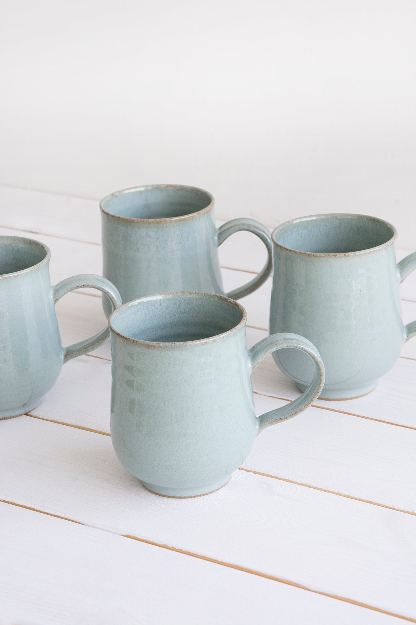 Light Blue Pottery Mug, 10 fl oz - RAMIREZ ZANOTTY- Mugs and Cups