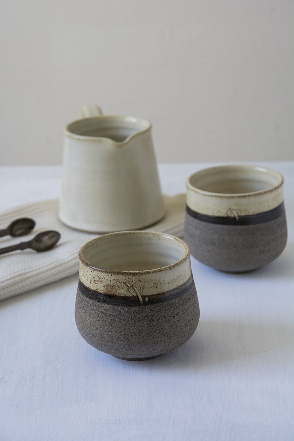 Yellow Ceramic Mugs Without Handles - RAMIREZ ZANOTTY - Mugs and Cups